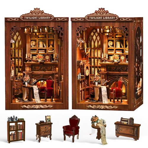Diy book nook kit - 3d, wooden