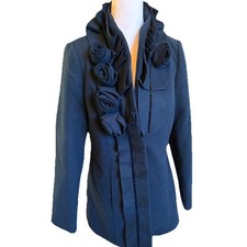 Victorian Pea Coat Ruffle Neck