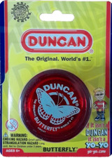 DUNCAN BUTTERFLY YO-YO - THE ORIGINAL WORLDS #1 YOYO - (RED) - BRAND NEW!
