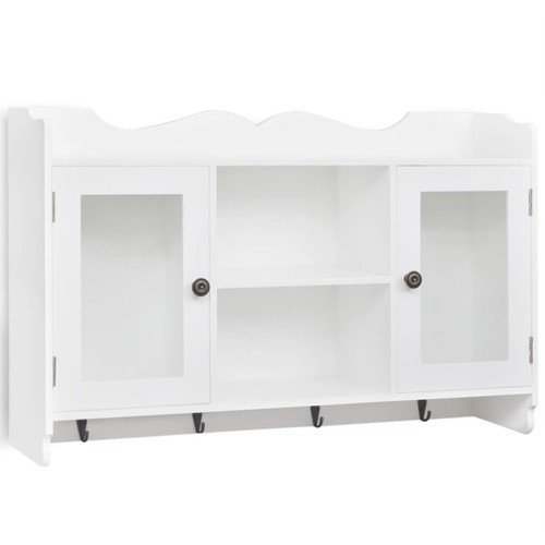White wall display cabinet - white,
