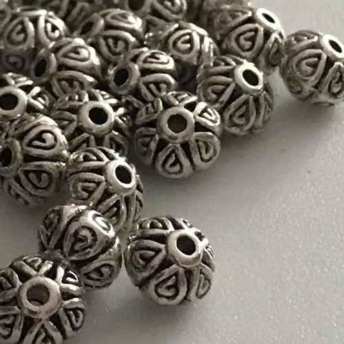 Tibetan silver oval spacer - silver,