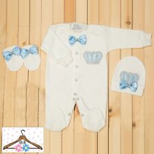 Personalise Baby Boy Girl Diamante Crown Bows Baby grow Romper Suit Outfit