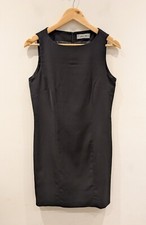 Amaranto Ladies Black Pencil Dress Size 12 Sleeveless Round Neck Knee Length VGC