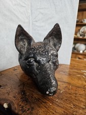 Antique cast iron fox mask - fox,