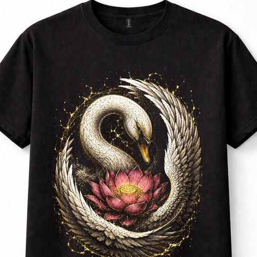 Brahma hamsa swan - brahma, lotus