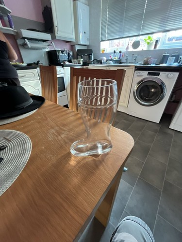 Clear glass beer boot - clear,