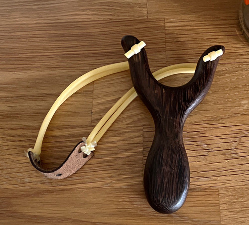 Wooden catapult slingshot - wooden,