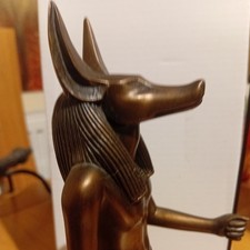 Bronze Effect Figurine Of Anubis Egyptian God
