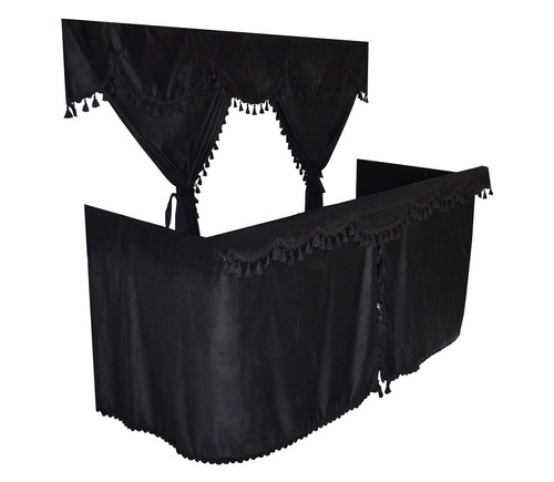 Curtains full set black - set,