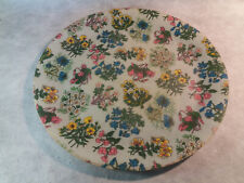 384) VINTAGE RETRO SERVING TRAY FLORAL FIBREGLASS KITSCH 33cm