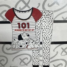 Ladies Disney 101 Dalmatians Full Comfy Pyjama Set Nightwear Women’s Size 8-10
