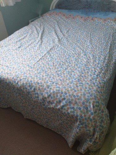 Vintage cotton double bed - , top