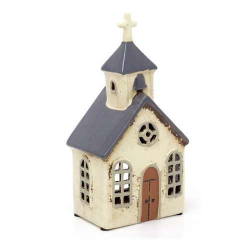 Village church tealight candle - village,