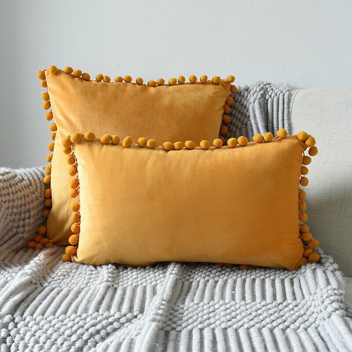 Pom poms velvet plain - 20",