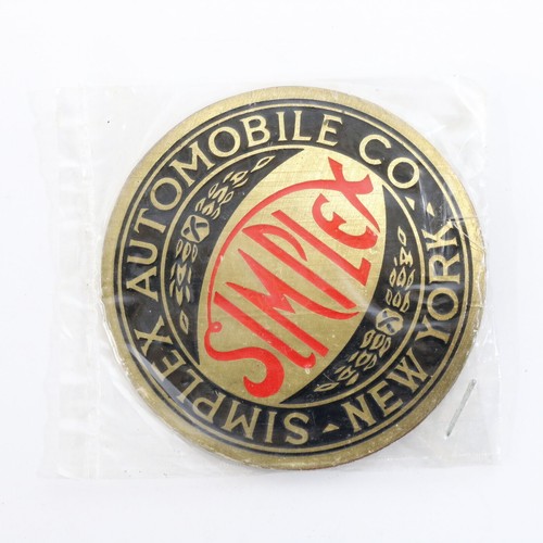 Simplex new york brass emblem - york,