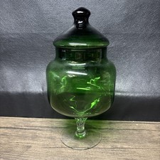 Beautiful Green Glass Apothecary/ Bon Bon Jar