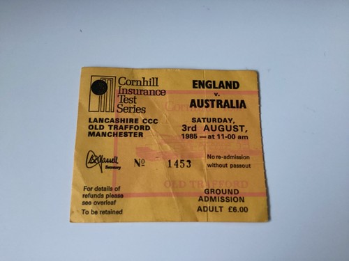 Rare ticket stub england - stub, v