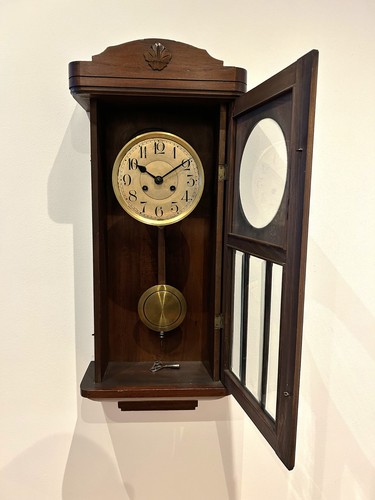 Antique german wall clock with - antique,