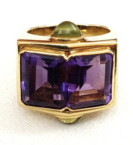 Modernist amethyst peridot - modernist,