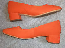 CLARKS Orabella Alice UK 6 orange nubuck slip-on shoes cushion insole pumps