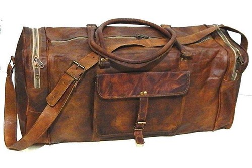 Leather goat luggage men - goat,