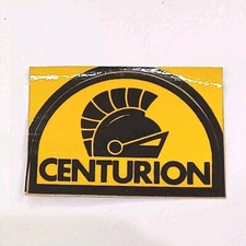 Centurion Helmet Motorcycle Sticker / Black & Yellow