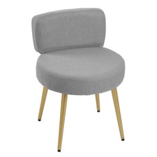 Low Back Linen Padded Chair