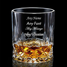Personalised Whiskey Glass Tumbler  Engraved Any Text Birthday Wedding Xmas Gift