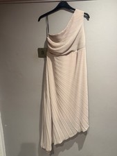 TFNC London One Shoulder Pleated Midi Dress Size 16
