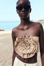 Zara Light Tan Beige Linen