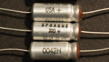 25V 50uF capacitors Sprague Axial through hole  pack of 3  UK stock