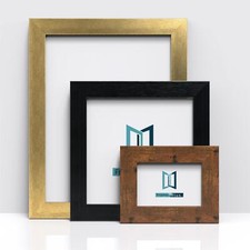 Photo Picture Poster Frame Modern Flat Brushed Finish Wide Modling Large Frames