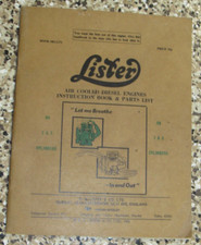 Lister Air Cooled Diesel Engines HA HB 2 & 3 Cylinder Instruction Manual Book