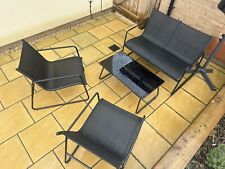 Black Modern Used Outdoor Garden Furniture £220 Per Set ONO