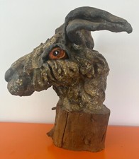 Hare sculpture bust original - hare, sculpture/bust-original