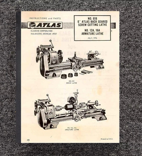 618 metal lathe instruction - lathe,