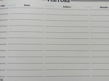 Burgundy Visitor Book For