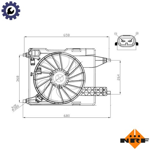 Fan engine cooling - engine, for