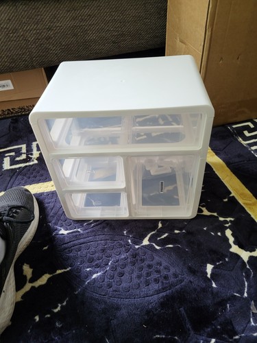 Plastic desktop storage drawer - plastic,