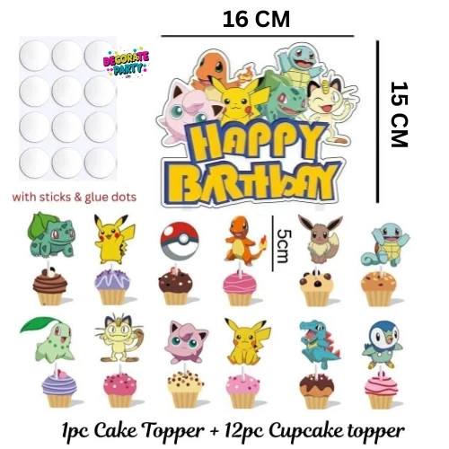 Pcs set pokemon cake - 13,