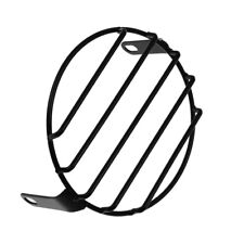 7" Motorcycle Black Headlight Mesh Grill Retro Guard Headlamp Light Cover