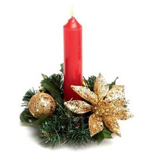 Christmas Poinsettia Candle