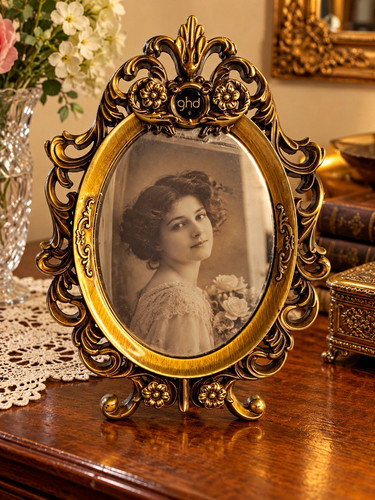 Gold metal ornate - gold,