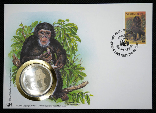 Wwf 1983 chimpanzee coin - 1983, ~