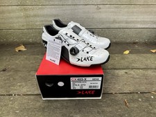 LAKE CYCLING CX403-X WIDE FIT WHITE/BLACK ROAD SHOES EU43/USA10 - BRAND NEW ✅