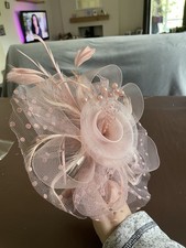 Dusky Pink fascinator/hair