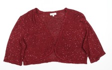 Kaliko Womens Red Sequin Open