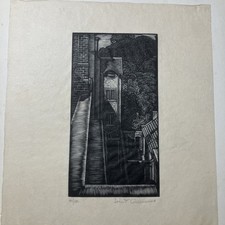 Signed limited edition Woodcut By John F. Greenwood 10 / 50