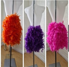 Thick Feather Tail Fan tail back Bustle costume showgirl burlesque made in UK