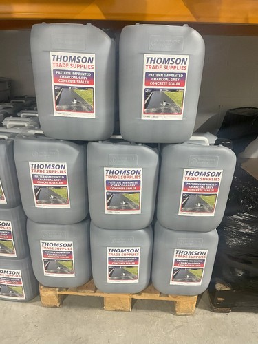 Imprinted concrete coloured